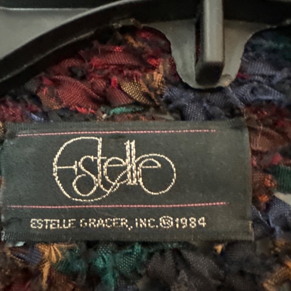 Beautiful Rockabilly Vintage Hand Woven Cropped Sweater Jacket Rockabilly - Picture 4 of 13